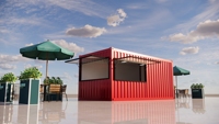 Maisons modulaires préfabriquées portables, restaurant-bar en conteneur maritime, cuisine préfabriquée en panneaux sandwich modernes de 40 pieds et 20 pieds
