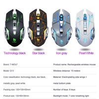 Souris sans fil personnalisée silencieuse rechargeable pour jeux, pour ordinateur portable et iPad