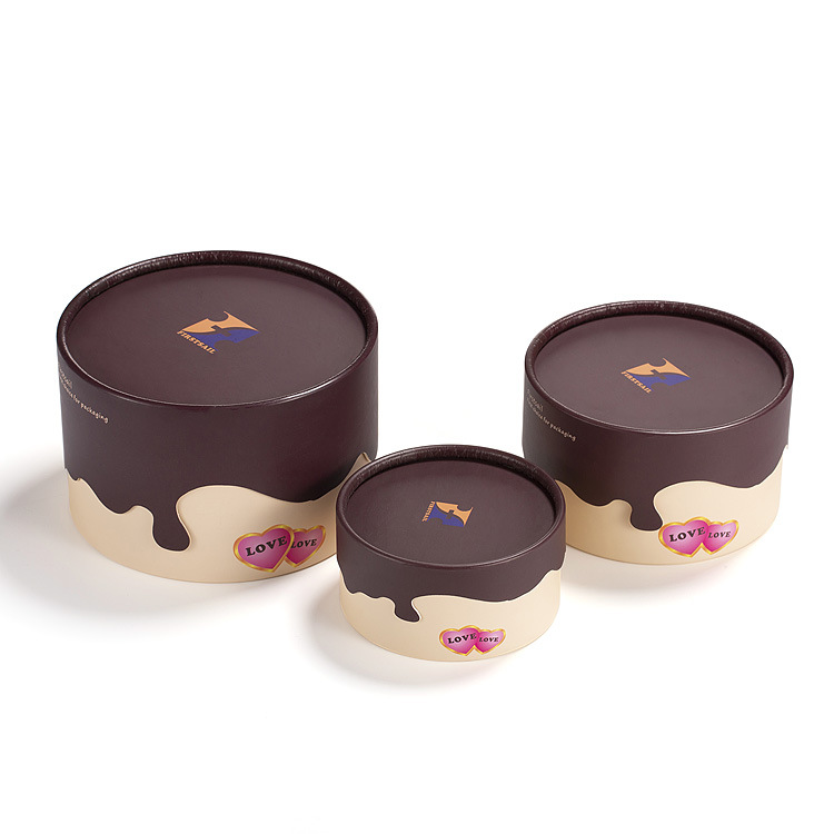 Customized Biodegradable Unique Design Personality Cutting Knife Cylindrical Cardboard Box Cake Packaging Cardboard Paper Tube