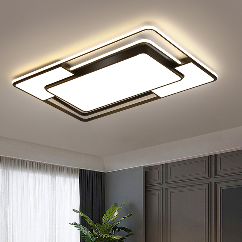 *Wholesale High Quality Home Three Colors Dimmable Modern Ceiling Light Rectangle Led Ceiling Lamp for Living Room Bedroom