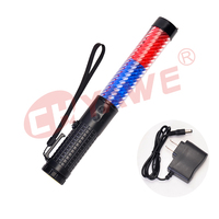 Baguettes de trafic de bâton de 30cm rechargeables portables en PVC avec alarme
