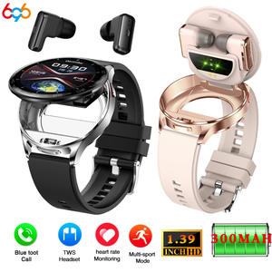 [Exclusivo Transfronterizo] Reloj Inteligente T97 <span class=keywords><strong>2</strong></span> en 1 con Auriculares, Pantalla IPS de Alta Frecuencia de Actualización, Correa de TPU, Llamadas, Frecuencia Cardíaca, Presión Arterial - Product Image 2