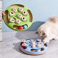 Jouet de puzzle en plastique pour chat, jouet interactif pour animaux de compagnie, distributeur de friandises, jouet d'enrichissement pour chat et chien, mangeoire lente, jouet anti-stress pour animaux de compagnie
