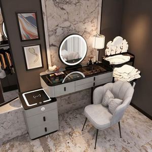 Smart Furniture Modern Multi Functional Princess Dress <b>Table</b> Side Cabinet Vanity With <b>Mirror</b> Chair Smart <b>Table</b> - Product Image 2