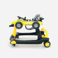 Brightbebe 2-in-1 Walker Lipat Multifungsi Tinggi Dapat Disesuaikan Kecepatan Musik Lampu Anti-Jungkir Kapasitas Beban 15kg Bayi Baru Lahir