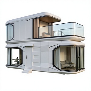 <span class=keywords><strong>Maison</strong></span> capsule à deux étages écologique et durable, <span class=keywords><strong>maison</strong></span> modulaire de luxe moderne, duplex compact avec terrasse pour chambre à coucher, utilisation mobile - Product Image 1