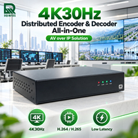 Codec IP KVM 4K UHD H.265 H.264, Ethernet Gigabit avec sauvegarde fibre SFP, Transcodeur IP vers IP pour la diffusion IPTV et radio-télévision