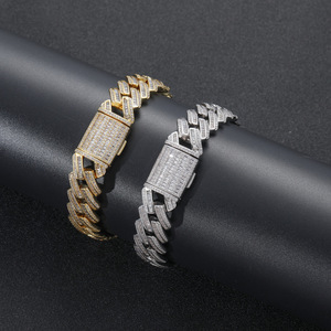 Cadena Cubana Estilo Hip Hop Miami, Brazalete Cubano con Zirconia en Forma de Rombo, Collar Lijing de Moda Tanjing - Product Image 2