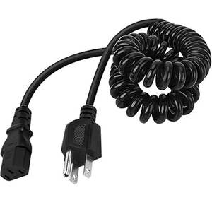 Câble en <span class=keywords><strong>spirale</strong></span> d'alimentation 3 broches NEMA 5-15P vers IEC 320 C13, <span class=keywords><strong>cordon</strong></span> d'alimentation en <span class=keywords><strong>spirale</strong></span> 18AWG - Product Image 6