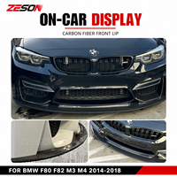ZESON Lame avant en fibre de carbone sèche style GT4 pour BMW M3 F80 M4 F82 F83 2014-2018