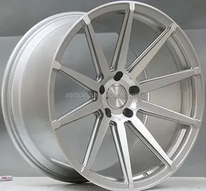 Cocok untuk BMW M4 5X112 19 20 21 dan 22 Roda Aloi Aluminium Tempaan Cekung Mesin Perak