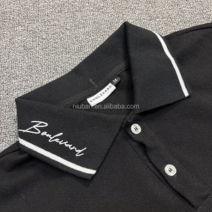 Camiseta de Alta Calidad, 100% Algodón Grueso, Camisetas Bordadas para Hombre, Polo - Product Image 6