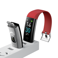 Pulseras Inteligentes IP68 con Monitor de Actividad Física, Carga USB, Monitor de Temperatura Corporal, Monitor de Frecuencia Cardíaca, Monitor de Sueño en 9 Colores