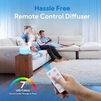 Diffuseur d'huiles essentielles premium 500 ml avec télécommande, 5 en 1, humidificateur ultrasonique d'aromathérapie, vaporisateur, minuterie, arrêt automatique, alimentation USB