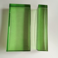 Couleur personnalisée brique creuse couleur carrée brique de verre thermofusible cristal givré brique porche cloison mur bloc de verre