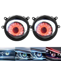 AEF1 Phare LED Devil Eye pour voiture, 6 modes de lumière, contrôle de l'ambiance dans la voiture, phare universel pour moto