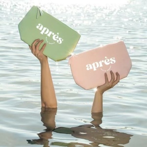 Bolsa de cosméticos de neopreno, bolsas de almacenamiento de viaje impermeables a la moda, organizador de maquillaje portátil personalizado, bolsas con cremallera para baño de mujer - Product Image 3