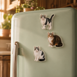 Aimants personnalisés en acrylique pour animaux de compagnie, aimants photo pour réfrigérateur, cadeaux personnalisés avec étiquette privée, aimants pour réfrigérateur chien et chat - Product Image 2