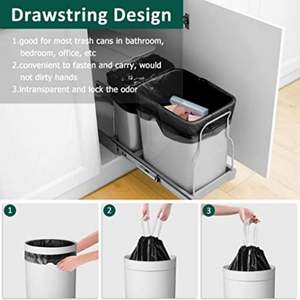 À prova de vazamento impermeável Reciclado Compostable Forros Pe Grande Perfumado no Rolo 13 Galão Preto Plástico Drawstring Lixo Saco De Lixo - Product Image 6