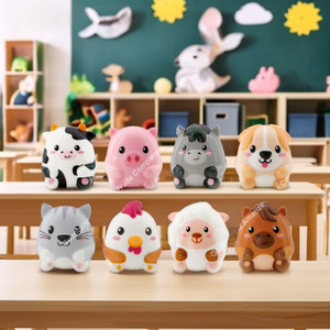 Jouet Squishy PU 8 animaux à remontée lente, coloré, en forme d'animal simulé, pour le stress - Product Image 4