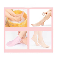 Chaussettes en silicone pour femmes Gel hydratant pour pied cheville Aloe pour chaussettes imperméables craquelées et antidérapantes sèches