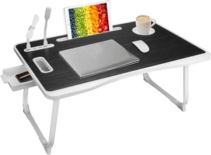 Fábrica OEM más tamaño portátil cama bandeja ajustable plegable multifunción portátil escritorio ordenador Oficina niños mesa de estudio con cuero - Product Image 6