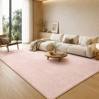 Tapis de sol moderne carré en polaire corail PET, épaisseur 3 cm, antidérapant, durable, écologique, pour la maison