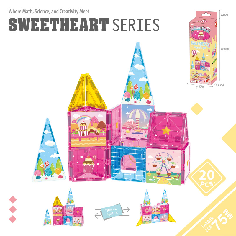 S019-7.5cm Disco Magnético Sweetheart Party 20PCS