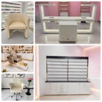 Fauteuil de manucure Madamcenter pour techniciennes ongulaires, mobilier de salon pour client, poste de travail neutre pour spa et salon d'onglerie