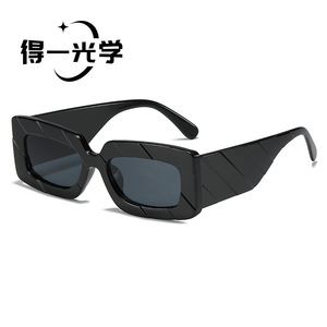 Square Frame Oversized <b>Sunglasses</b> Black UV400 PC Unisex - Product Image 1