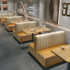 Nhà Hàng Hiện Đại Đồ Nội Thấ<span class=keywords><strong>t</strong></span> Thiế<span class=keywords><strong>t</strong></span> Lập Hình Bán Nguyệ<span class=keywords><strong>t</strong></span> Da Gian Hàng Chỗ Ngồi Sofa Với Bàn Và Ghế Kế<span class=keywords><strong>t</strong></span> Hợp Cho Khách Sạn Dự Án - Product Image 3