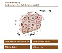 Sac de toilette personnalisé pour femmes, imprimé fleurs roses, matelassé, rembourré, sac de maquillage portable, sac de toilette de voyage pour femmes