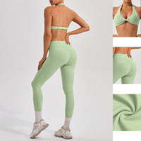 Lcool Custom Atletische Gym Kleding Sportkleding 2 Stuks Hoge Taille Flare Leggings Set Activewear Zachte Vrouwen Workout Sets