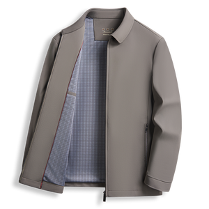 Chaqueta de alta gama para hombre, abrigo de primavera y otoño, nuevo estilo casual de negocios, a prueba de viento, sin planchado, con solapa antiarrugas, abrigo ejecutivo transpirable - Product Image 5
