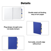 Carnet publicitaire personnalisé B6 5 x 7 pouces, carnet à spirales 5 x 7 pouces avec papier personnalisé et stylo