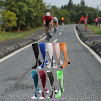 Chaussettes de compression, chaussettes élastiques de sport, chaussettes de cyclisme, sports de plein air, tricot d'automne, ODM personnalisé