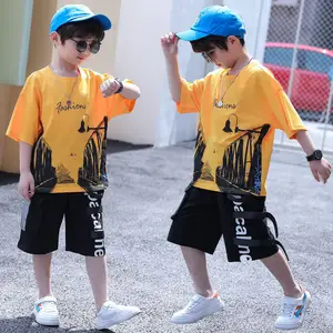2022 new design 12 years 2pcs baby boys' clothing sets summer