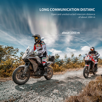 Headset interkom helm sepeda motor, headphone sepeda motor sistem komunikasi bebas genggam untuk pengendara