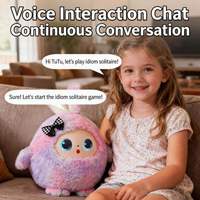 Jouet en peluche interactif en polyester AI multilingue, robot intelligent, poupée éducative précoce, jouet parlant doux contrôlé par application, dynamique