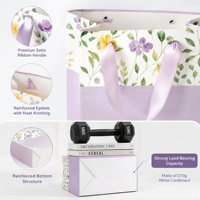 Tas Kado Kertas Mewah Pola Premium Harian, Tas Kemasan Belanja yang Dapat Digunakan Kembali untuk Hadiah Sehari-hari
