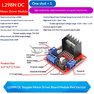 แผงวงจรควบคุมมอเตอร์ TB6612FNG 2-35V แผงวงจรขับมอเตอร์ DC แบบคู่ L298N สำหรับสมาร์ทคาร์หุ่นยนต์ - Product Image 4