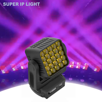 Projecteur de scène à tête mobile double face 500W, 25 LED RGBW 4-en-1 de 15W, DMX512 RDM, Stroboscope pour spectacle de bar