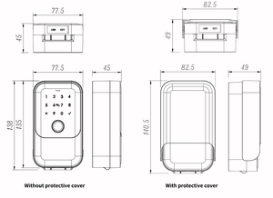 Ngoài trời không thấm nước ngón tay in kết hợp <span class=keywords><strong>Key</strong></span> an toàn hộp ttlock App mở khóa Hộp chìa khóa thẻ chìa khóa NFC Thông Minh Kỹ thuật số Hộp chìa khóa - Product Image 6