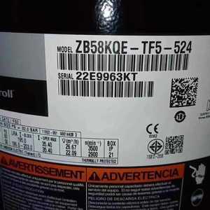 คอมเพรสเซอร์ทำความเย็นโคปแลนด์ รุ่น ZB58KQE TF5 524 แบบสามเฟส 220V สำหรับห้องเย็น - Product Image 1