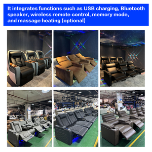 Электрическое кресло-реклайнер класса люкс для домашнего кинотеатра, мультимедийной студии, виллы, сиденья для просмотра фильмов - Product Image 2