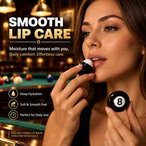 Bálsamo Labial Humectante con Diseño Único de Billar, Hidratación Diaria Suave y Delicada, Confortable, Portátil, Tamaño de Bolsillo, Bálsamo Labial con Diseño de Bola Ocho Negra - Product Image 4