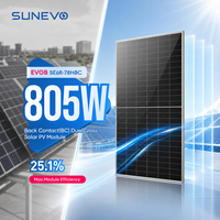 Sunevo 750W 770W 800W 805W BC Photovoltaik-Panel mit N-Typ ABC-Zelle für Niedrigere BOS-Kosten Großflächige Solarpark-Projekte