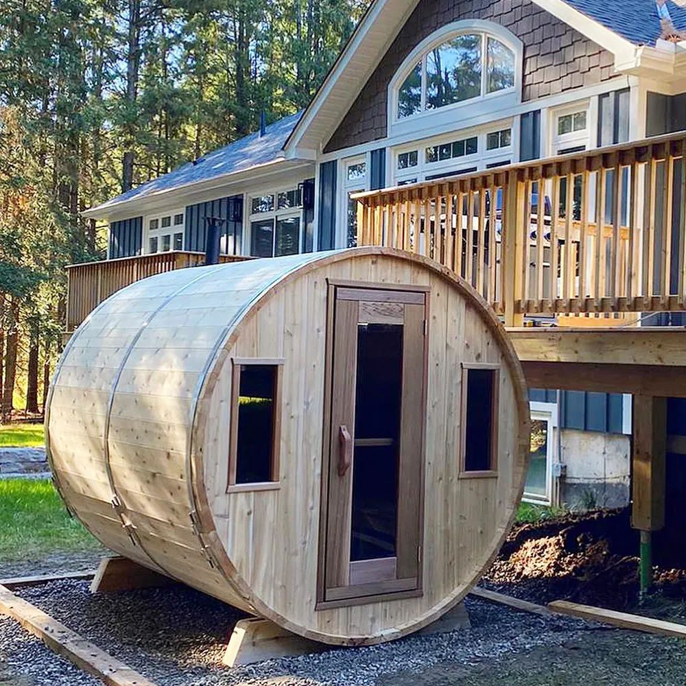 Ruang Sauna kayu Cedar merah atau Hemlock luar ruangan tradisional Populer