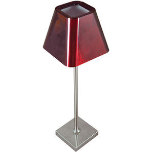 VIDEL 1xG9 An.14Al. Lampe de table rouge/argent 45cm Eclairage de table élégant - Product Image 1