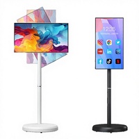 Écran tactile rotatif intelligent Android de 21,5 pouces, moniteur LED blanc, tablette mobile alimentée par batterie pour l'apprentissage interactif